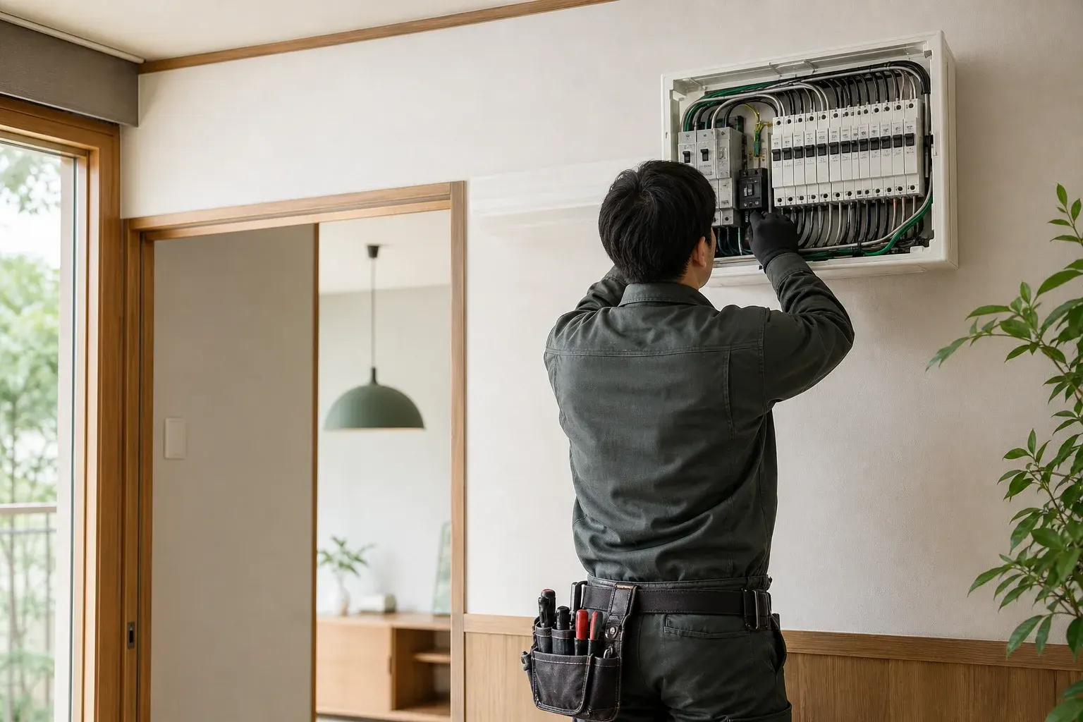 電気工事のリフォームのようす
